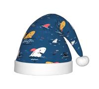 SDEGTHO Shark Baby Santa Toddler Christmas Hat For New Year Party Headwear Extra Thicken Classic Fur