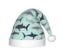 SDEGTHO Shark Baby Santa Toddler Christmas Hat For New Year Party Headwear Extra Thicken Classic Fur