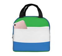 SDEGTHO Sierra Leone Flag Portable Lunch Box For Men Women Reusable Small Bag For Office Outdoor