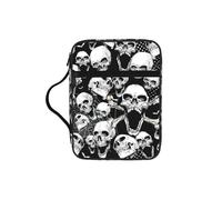 SDEGTHO Skull Background Fashion Printed Bible Carrying Pouch Waterproof Oxford Bag with Organizer Pockets for Students & Adults