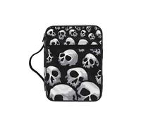SDEGTHO Skull Multifunctional Bible Organizer Bag with Inner Compartments Practical Book Bag for School Library