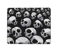 SDEGTHO Skull Smooth Surface Lock Edge Mouse Pad Durable Rubber Base Desk Mat for Precise Cursor Control