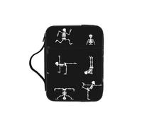 SDEGTHO Skull Yoga Multifunctional Bible Organizer Bag with Inner Compartments Practical Book Bag for School Library