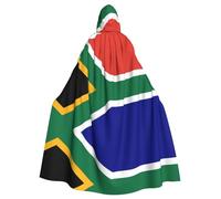 SDEGTHO South African Flag Adult Hooded Cloak Cape Halloween Witch Costume For Men And Women Cosplay Costumes