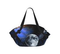 SDEGTHO Space Planet Stylish Printed Round Picnic Blanket Tote, 2-in-1 Waterproof Mat for Camping & Outdoor Activities