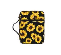 SDEGTHO Spring Sunflowers Retro Flowers Fashion Printed Bible Carrying Pouch Waterproof Oxford Bag with Organizer Pockets for Students & Adults