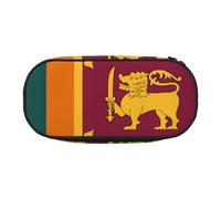 SDEGTHO Sri Lanka Flag Big Capacity Pencil Case,Multiuse Pencil Pouch,Portable Pencil Bag,Pen Case for Office