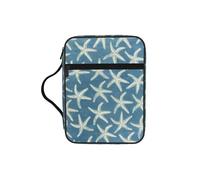 SDEGTHO Starfish Coastal Wool Multifunctional Bible Organizer Bag with Inner Compartments Practical Book Bag for School Library