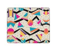 SDEGTHO Striped Abstract Colorful Full Coverage Desk Pad and Mouse Mat, Lock Edge Non-Slip Design for Extended Use with Computer