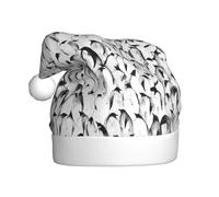 SDEGTHO Stylish Crowd Of Penguins Pattern Printing 1 Pcs Christmas Knitted Santa Hats Elf Hat Crochet Christmas Beanie Xmas Party Caps For Adults Women Men