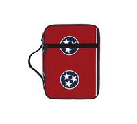SDEGTHO Tennessee State Flag Printed Church Bible Bag, Scripture Carrying Case for School, Durable Book Sleeve Organizer