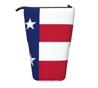 SDEGTHO Texas State Flag Standing Pencil Case,Cute Stand Up Pencils Pouch,Telescopic Pen Pouches,Portable Pens Holder, Black, One Size, Fashion