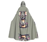 SDEGTHO The Lovely Koala Adult Hooded Cloak Cape Halloween Witch Costume For Men And Women Cosplay Costumes