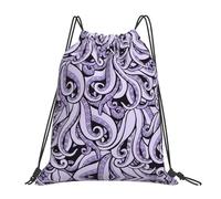 SDEGTHO The Sea Witch Inspired Printed Drawstring Backpack Gym Bag, Lightweight Water-Resistant Sports Backpack For Men Women, Yoga, Running, Workout