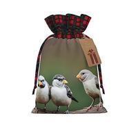 SDEGTHO Three Birds 1pcs Durable Material Tote Bag 8.3 * 11.8in With Drawstring Choice For Halloween Stylish Gift