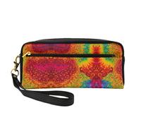 SDEGTHO Tie Dye Hippies Women Travel Makeup Pouch Makeup Bag For Purse Portable Toiletry Bag Accessories Organizer, Black, One Size