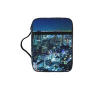 SDEGTHO Tokyo City Multifunctional Bible Organizer Bag with Inner Compartments Practical Book Bag for School Library