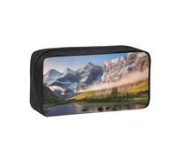 SDEGTHO Travel Mountain Scenery Printed Spacious Pencil Bag, Oxford Cloth Pen Pouch Holds 50+, for Students Artists Writers