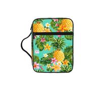 SDEGTHO Tropical Fruit Pineapple Fashion Printed Bible Carrying Pouch Waterproof Oxford Bag with Organizer Pockets for Students & Adults