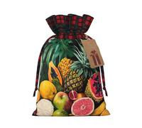 SDEGTHO Tropical Fruits 1pcs Durable Material Tote Bag 8.3 * 11.8in With Drawstring Choice For Halloween Stylish Gift