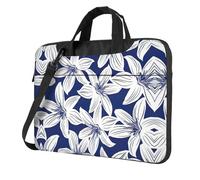 SDEGTHO Tropical Hibiscus Flower Print Multi-Pocket Laptop Bag Shoulder Crossbody Case Shockproof Computer Briefcase For Sports