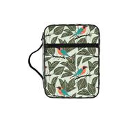 SDEGTHO Tropical Plants Fashion Printed Bible Carrying Pouch Waterproof Oxford Bag with Organizer Pockets for Students & Adults