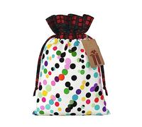 SDEGTHO Twister Polka Dots 1pcs Durable Material Tote Bag 8.3 * 11.8in With Drawstring Choice For Halloween Stylish Gift
