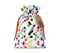SDEGTHO Twister Polka Dots 1pcs Durable Material Tote Bag 8.3x11.8in With Drawstring Choice For Halloween Stylish Gift