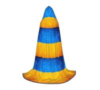 SDEGTHO Ukrainian Flag Masquerade Ball Costume Hooded Cape For Teenagers Witch Vampire Wizard Cosplay Gear Long Cape