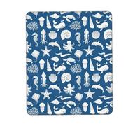 SDEGTHO Underwater Marine Life Large Gaming Mouse Pad Desk Mat, Non-Slip Rubber Base, Stitched Edges, Water-Resistant, For Gamer