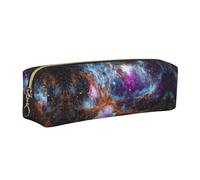 SDEGTHO Universe Galaxy Space. Print Leather Pencil Case for Students, Simple Pen Bag for Boys Girls Small Zipper Pouch for School Supplies, Markers, Makeups, Coins