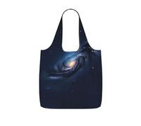 SDEGTHO Universe Milky Way Galaxy Printed Foldable Shopping Bag Reusable, Large Capacity Tote for Grocery, Travel and Commuting