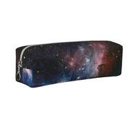 SDEGTHO Universe Milky Way Nebula Galaxy Print Leather Pencil Case for Students, Simple Pen Bag for Boys Girls Small Zipper Pouch for School Supplies, Markers, Makeups, Coins