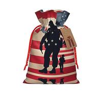 SDEGTHO Us Military Soldiers Patriotic Memorial Day 1pcs Durable Material Tote Bag 8.3x11.8in With Drawstring Choice For Halloween Stylish Gift