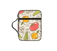 SDEGTHO Vegetable Fruit. Multifunctional Bible Organizer Bag with Inner Compartments Practical Book Bag for School Library