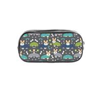 SDEGTHO Wearing Clothes Corgi Dogs Printed See-Through Pencil Case, Large Capacity Single Compartment, Protective Storage for Pens