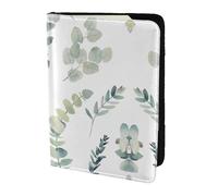 SDEGTHO White Natural Greenery Twig Printing Passport Holder for Travel Must Have,Passport Cover Case for Travel Accessories for Women Men