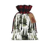SDEGTHO White Trees Camo Pattern 1pcs Durable Material Tote Bag 4.7x 6.9in With Drawstring Choice For Halloween Stylish Gift
