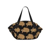 SDEGTHO Wild boar animation Printed 2-in-1 Camping Blanket and Tote, Polyester Composite 37in Round, Weekend Park Travel