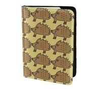 SDEGTHO Wild Boar Animation Printing Passport Holder Cover Wallet Cowhide Card Case Travel Must Have Accessories for Women Men