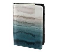 SDEGTHO Within The Tides Printing Passport Holder Cover Wallet Cowhide Card Case Travel Must Have Accessories for Women Men