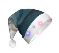 SDEGTHO Within The Tides Santa Hat For Adult Led Christmas Hats Unisex Holiday Comfort Xmas Hat For New Year Festive Party