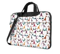 SDEGTHO Xmas Funny Gnomes Print Multi-Pocket Laptop Bag Shoulder Crossbody Case Shockproof Computer Briefcase For Sports