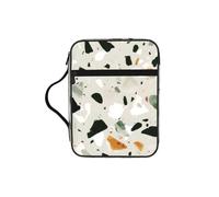 SDEGTHO Yellow Marble Printed Church Bible Bag, Scripture Carrying Case for School, Durable Book Sleeve Organizer