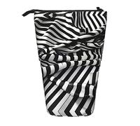SDEGTHO Zebra-Like Print Cute Telescopic Pencil Case,Students Pen Holder,Stationery Storage for School College Supplies