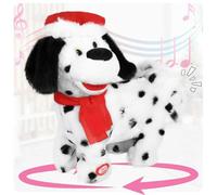 SdeNow Twerking Dog Toy Booty Shaking Walking Santa Claus Puppy Musical Animated Christmas Plush Singing Dancing Santa Stuffed Animals Dog-English Song
