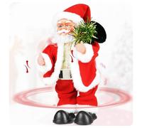 SdeNow Twerking Santa Claus,Booty Shaking Walking Circle Christmas Singing and Dancing Musical Christmas Toys Animated Santa Claus Figurines-Spanish Song