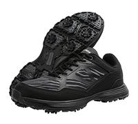 SDEQA Extra Wide Mens Golf Shoes Waterproof Professional Golf Footwears 7 Spikes Outdoor Golf Trainers,A,11 UK