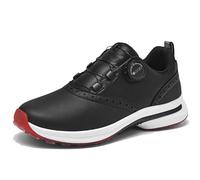SDEQA Mens Golf Shoes Spikeless with Rotary Button Lightweight Outdoor Golf Training Sneakers Big Size,A,10.5 UK