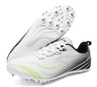 SDEQA Unisex Track and Field Shoes with 8 Spikes Cross Country Running Shoes Outdoor Sprint Racing Jumping Sneakers for Mens Women Youth Boys Athletics,C,6.5 UK